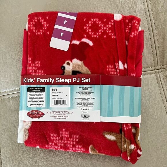 Rudolph the Reindeer Christmas 2 Piece Pyjamas PJ Set Fleece Unisex kids 4 $48 - Picture 5 of 5